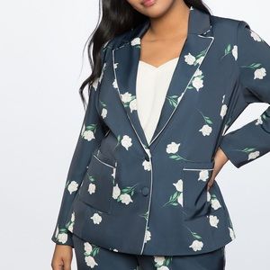 Eloquii Two Button Printed Jacket